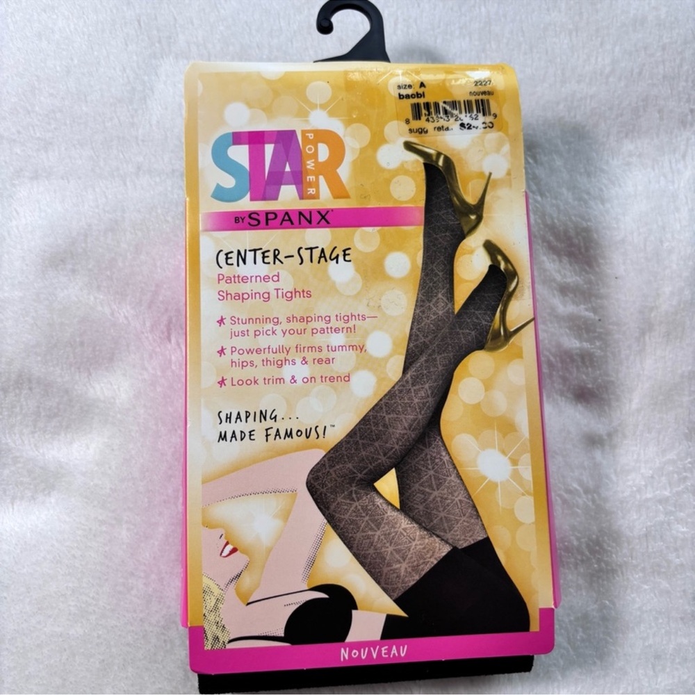 Spanx Center-Stage Patterned Shaping Tights Size‎ A NEW